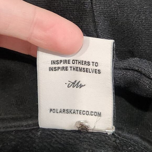 Polar Skate Co Mens L Large Black Default Pullover Sweatshirt Skateboard Hoodie - Picture 7 of 14